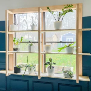 Window Plant Shelves